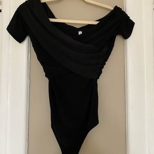 Off the Shoulders Black bodysuit